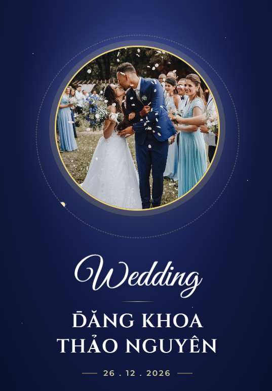 Mẫu thiệp cưới online Lunar Romance