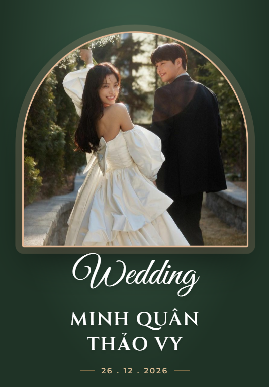Mẫu thiệp cưới online Secret Garden